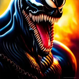 ultra detailed fullbody portrait of VENOM, extremely detailed digital painting, intrincate, extremely detailed face,crystal clear Big eyes, in the style of adrian smith, mystical colors , perfectly centered image, perfect composition, rim light, beautiful lighting, 8k, stunning scene, raytracing