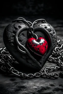 A heart shackled with a heart burdened with worries