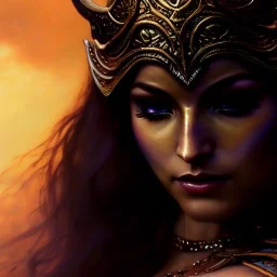 Drawing of beautiful face,'Busty Skyrim female warrior',skyrim dragon priest mask,intense stare, ancient metal armor, balanciaga fashion clothe painting by gaston bussiere, greg rutkowski, yoji shinkawa, yoshitaka amano, tsutomu nihei, donato giancola, tim hildebrandt, Oil on canvas, cinematic composition, extreme detail,fit full head inside picture,16k