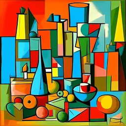 picasso cubism still life blocks