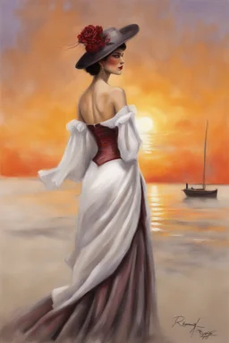 an elegant woman by artist "Simpering Sunrise",by artist "Renegade Rouge"