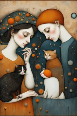 Richly textured Hieronymus Bosch, Catrin Welz-Stein, William Turner, Zdzisław Beksiński, Jacek Yerka oil on canvas zentangle line art style mix, surreal frosted fantasyland winter oceanscape, hoarfrost on trees, high grasses, snow and cottages, withered flowers, pale sunrise; paint splatter, beautiful vibrant colors, reflections, SK, flying seagulls, dramatic clouds, snowfall.