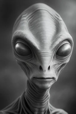 A portrait of a Grey, an alien