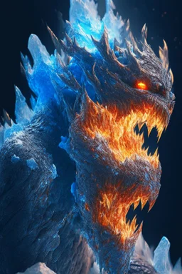 Lava iced fused creature ,insanely detailed,16k resolution,