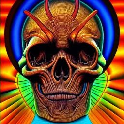 Human skull by Alex grey