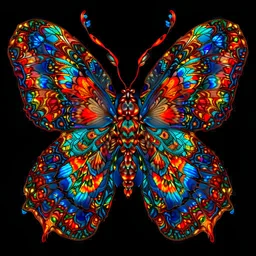 Prompt for a high resolution kaleidoscope butterfly