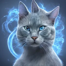 portrait homme chat Inde bleu