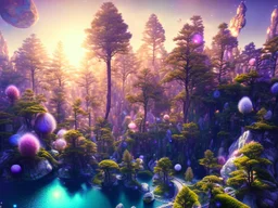 gold crystal cosmic and galactic ambiance hill sky garden rocks sunny trees pools , full of details, smooth, bright sunshine，soft light atmosphere, light effect，vaporwave colorful, concept art, smooth, extremely sharp detail, finely tuned detail, ultra high definition, 8 k, unreal engine 5, ultra sharp focus