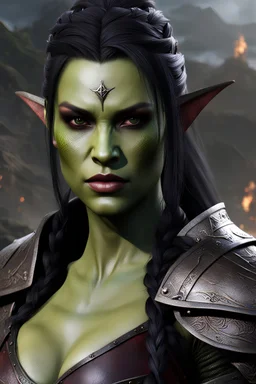 orc face baldur's gate 3 female battle mage sexy woman full body realist head to toe