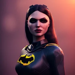 analog style,real cool girl portrait, simmetric eyes, ambient, batgirl make up outfit, ultra realistic photo,gotham city, unreal engine, paloroid, 100mm --aspect ratio 1:1