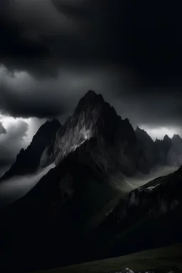 Mountain,dark clouds
