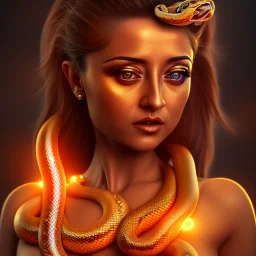 Trisha krishnan , hot snake goddess, by Mahmoud Sai, Cartographic, Golden Hour, Closeup-View, 16k, Lumen Global Illumination, Diffraction Grading ,beautiful ,circuitry,