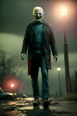 realistic image of joe biden zombie, night, walking zombie style, waist up view, dark ambient, highly detailed, sky background, concept art, unreal engine 5, god rays, ray tracing, RTX, lumen lighting, ultra detail, volumetric lighting, 3d, finely drawn, high definition, high resolution.