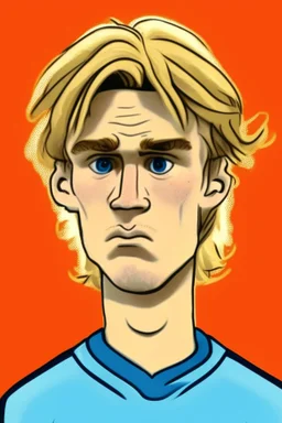 Rasmus Hojlund Footballer ,cartoon 2d