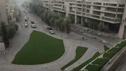 a modern street in Tehran.