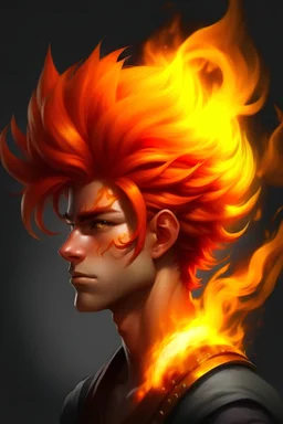 Male fire hair trickster