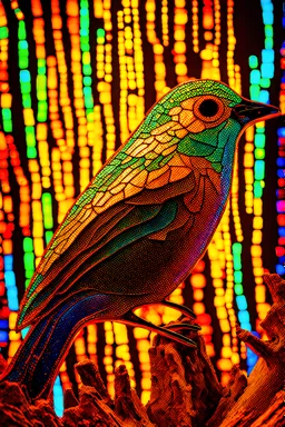 Micromosaic, Wood-Carving, Wildlife Photography, Hyperspectral Imaging, Calotype, Lens Flare, Colorful, Electric Colors, 4-Dimensional, Extradimensional, 8K