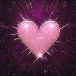 Pink glitter hearts magic pretty