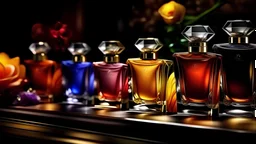 generate me an aesthetic image of Perfumes: Captivating Scents That Define Elegance!