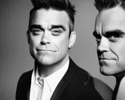 Portrait, 4k, robbie williams + Ian somerhalder