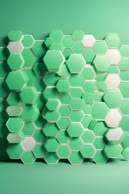 [(SOFT LIGHT GREEN BACKGROUND:1.5),::5] HEXAGON,:(Lovely Rear View):,personal, 8K resolution, high quality, ultra graphics, and detailed with lines.