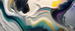 Painting, colors, poured colors, light colors, glossy, marble, gray