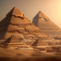 Giza Piramitleri fantasy art