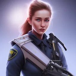 Police girl portrait