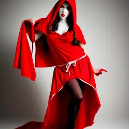 sultry, big buxomed red riding hood