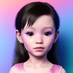 Wearing make up avatar in pandora toddler, full body, Pandora background