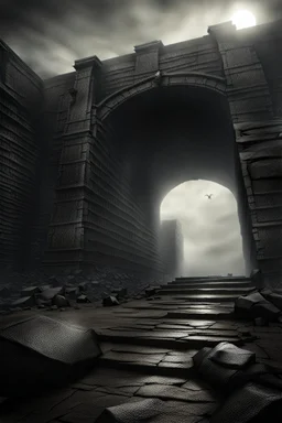 Barren realm of death, photorealistic
