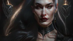 Stunningly gorgeous femme fatale as mortiça addams, full body portrait, perfect face, beautiful eyes, black dress, ring light, Black lipstick, hyper realist, hyper detailed, intricated, realistic shading, unreal engine, octane, final fantasy, karol bak, greg rutkowski, rossdraws, artgerm, wlop, vallejo