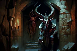 the horned god baal in the castle dungeon