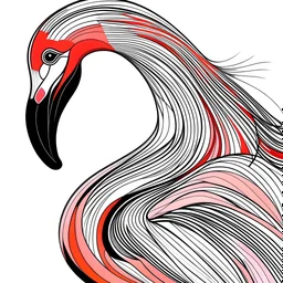 Flamingo, closeup view, mandala, minimal lines, cartoon, white back ground color, real style, realistic, minimalistic, minimal black line art, line art, crisp line art, unique coloring sheet, outlined, outline, crisp, crisp line edges, illustration, thin lines, crisp clear lines, line art, clean line art, unique, 8k, amazing, masterpiece, no colors, no dark color, no black color, avoid thick black, minimalistic line edges, pure white back ground, image character full fit to page,