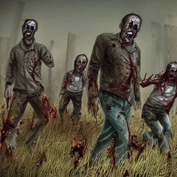 zombies emerging from graves