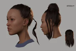 Female character 19 years Proportions of the character the head-to-body ratio . Create a distinctive silhouette that helps the character stand out and be easily recognizable Design the character's face, including the shape of the head, eyes, eyebrows, nose, mouth, and ears. Consider the character's personality, age, and any unique that set them apart depth and visual interest. Front, Side, and Back Views: Provide multiple views of the character, including front, side, and back mode sheet .