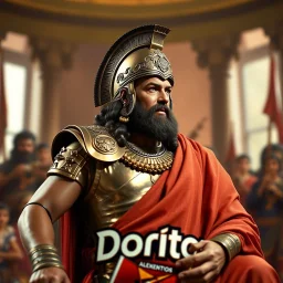 Alexander the Great in a television commercial for Doritos