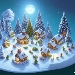 Cute tiny world Christmas diorama