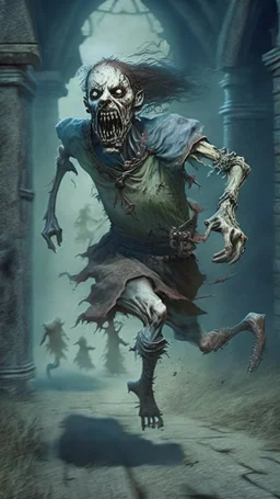 medieval zombie running