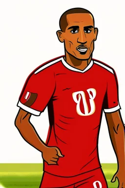 Danilo Luis Helio Pereira Portuguese football player , cartoon 2d