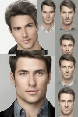 Style: Transform the photo Handsome manly facial features , high realism, masculine and realistic facial features, realistic professional details