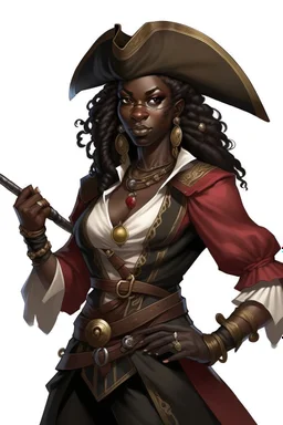 black African female pirate sorcerer dnd