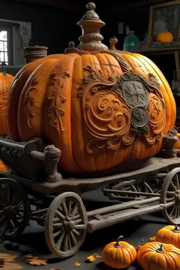 cuento la cenicienta, imagen del momento en que la carroza se transhorma en calabaza