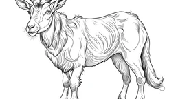 Generate A goat for coloing book