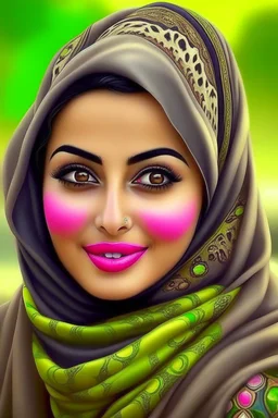 make pictures realistic of Arab women beatiful