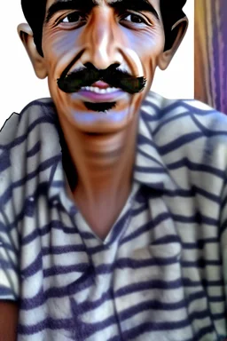 Panel style Transfer drawing the Convert the image of the face An Arab man from the And make him laugh so open mouth very hard panel style Transfer photo detailed view Excellent full view Very high copy Copies of the original image and paste realism Accurate Extremely realistic Panoramic details Very realistic detailed Wonderful full view and stunning wide-angle transfer style transfer photo detailed 3D