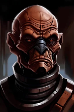 portrait of Quarren from Star Wars movie