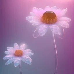 one big crystal subtle flower in a galactic ambiance with a beautiful fairy, transparent petals, delicate colors, in the foreground, full of details, smooth，soft light atmosphere, light effect，vaporwave colorful, concept art, smooth, extremely sharp detail, finely tuned detail, ultra high definition, 8 k, unreal engine 5, ultra sharp focus