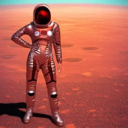 space girl on Mars