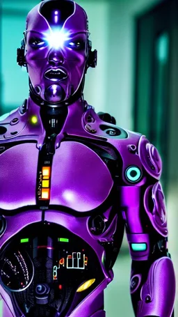 Cyborg's man nion purple clarity High quality 4k 8k HD